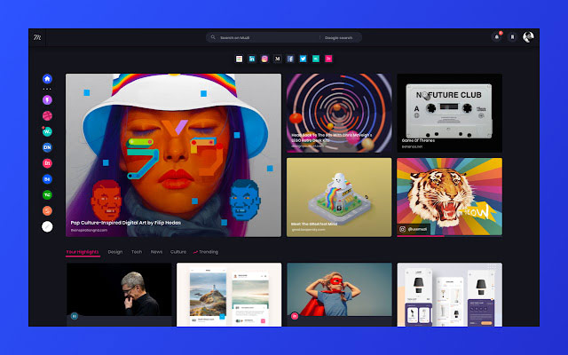 面向設計師的 Muzli Chrome 擴展