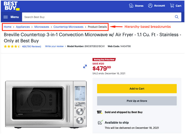 migas de pan de jerarquía