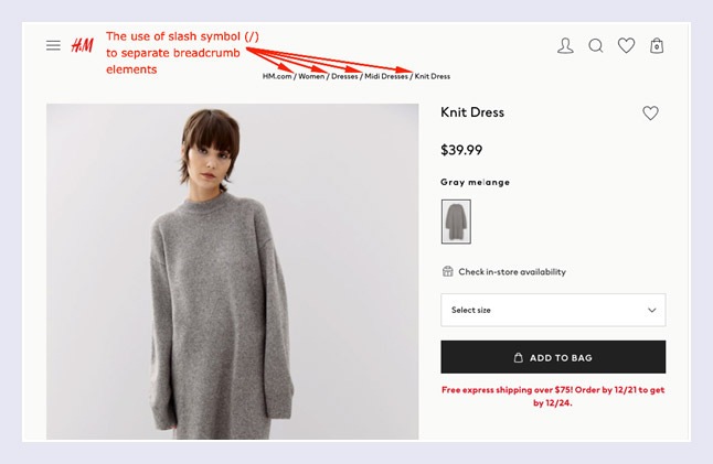 Destacar migas de pan con separadores