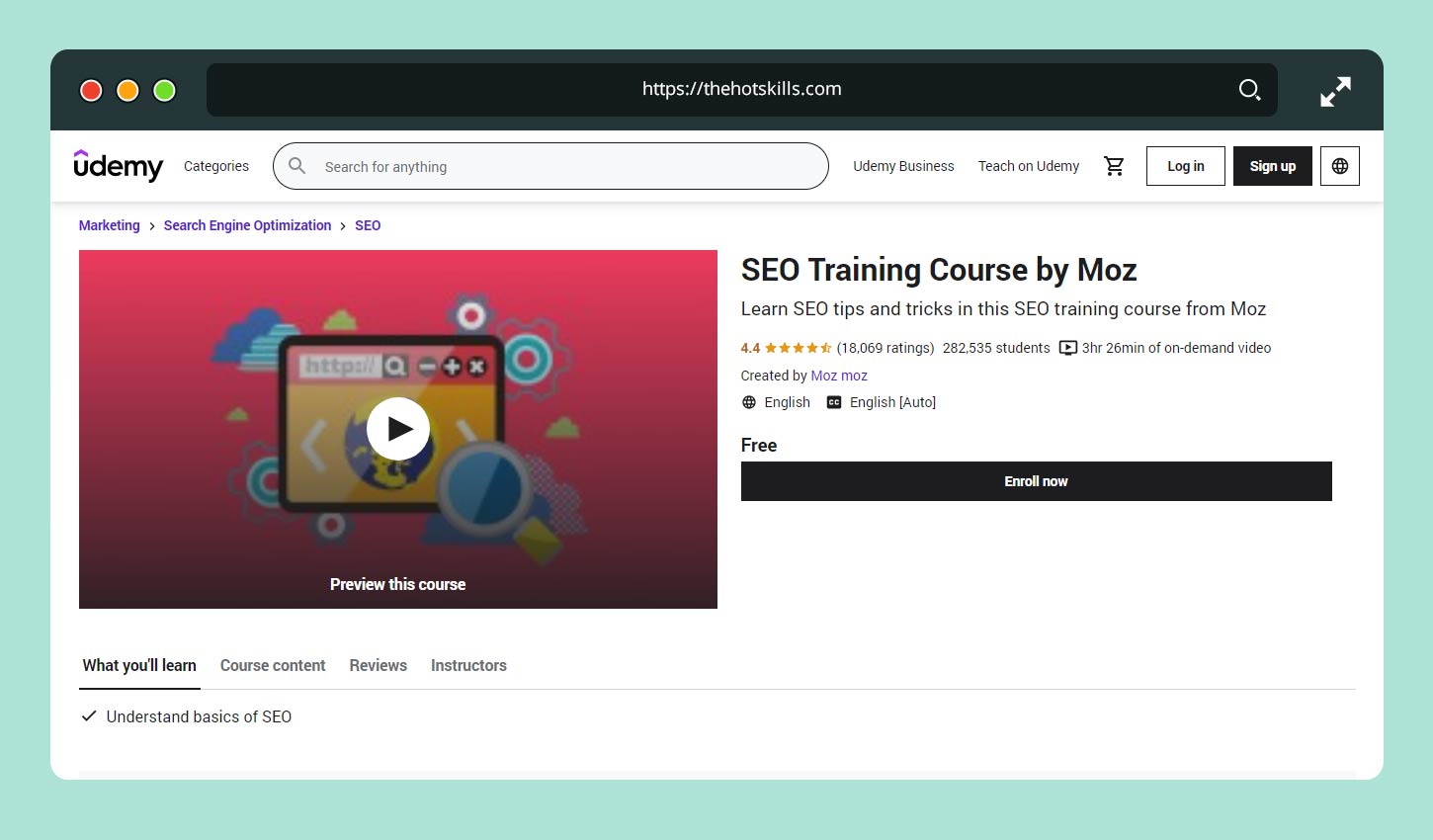 Cours de formation SEO gratuit par Moz