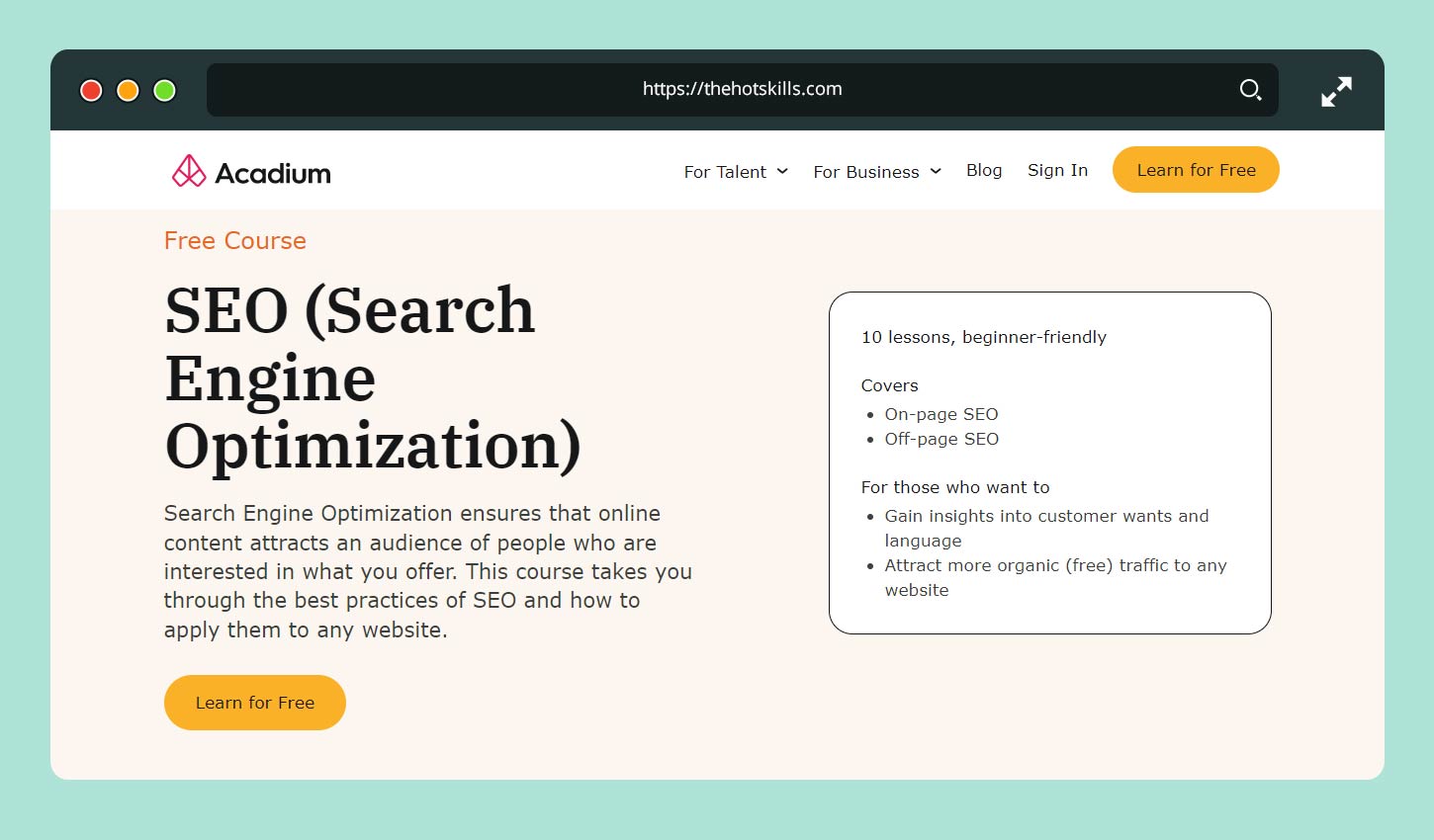 Cours gratuit Optimisation des moteurs de recherche SEO