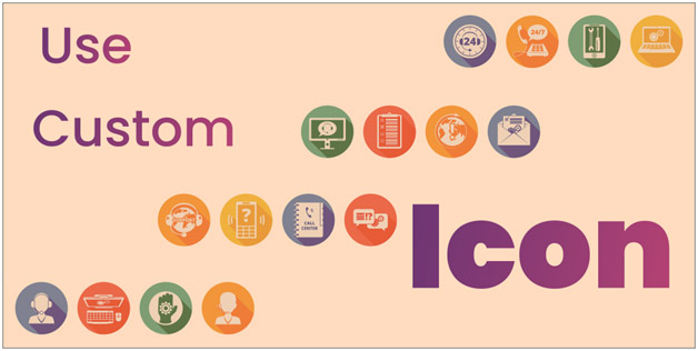 사용자 정의 아이콘 사용