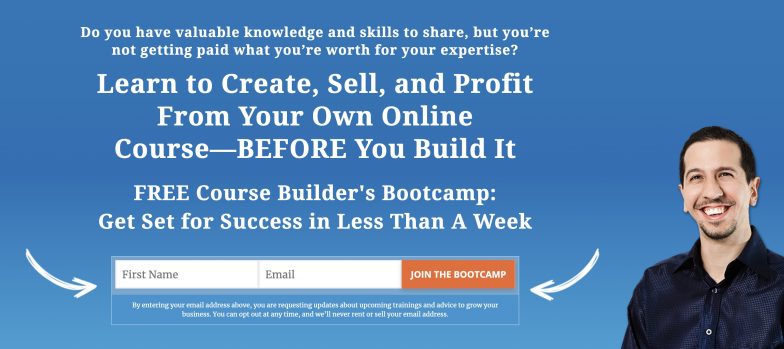 Kurs Oluşturucuları Eğitim Kampı açılış sayfası