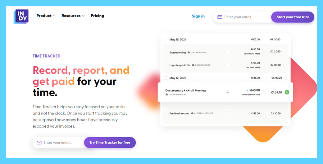 インディ-タイムトラッカー