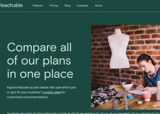 Comparez les plans tarifaires Teachable