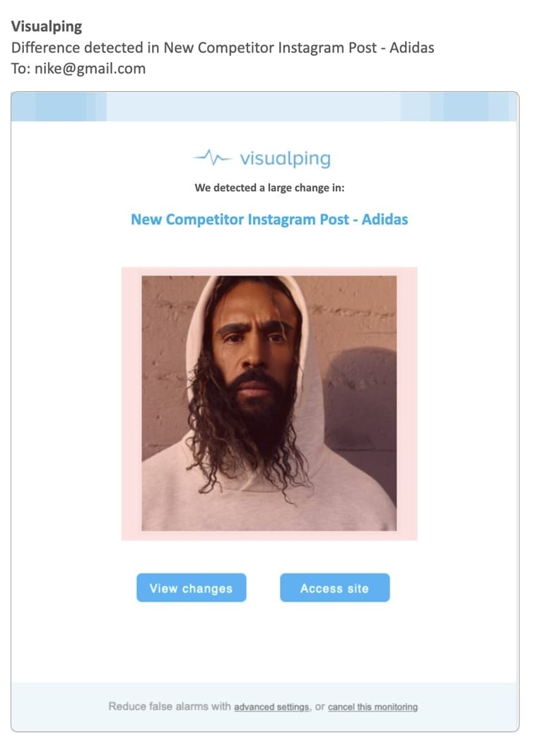 アラートの例の視覚化
