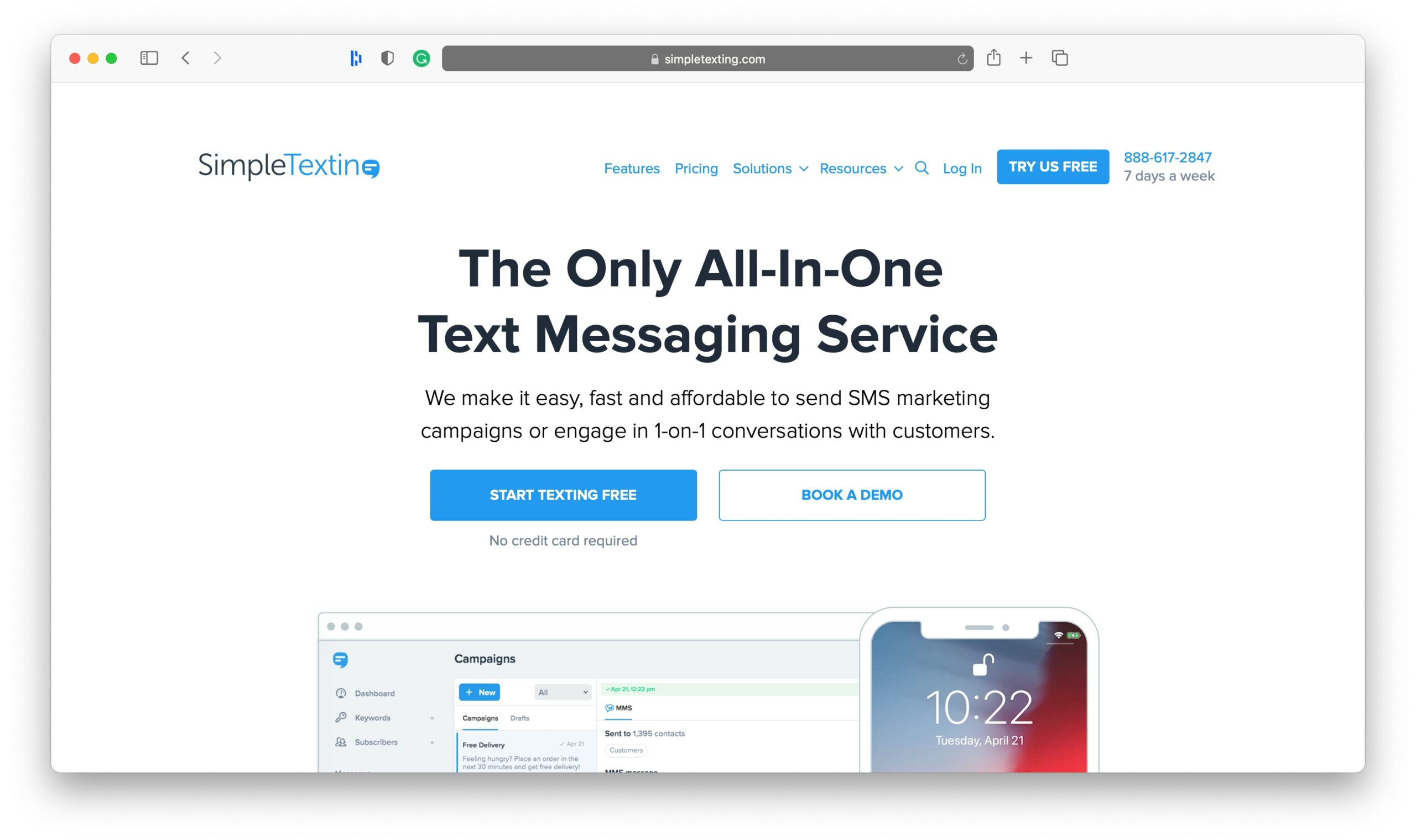 SimpleTextingSMSマーケティングツール