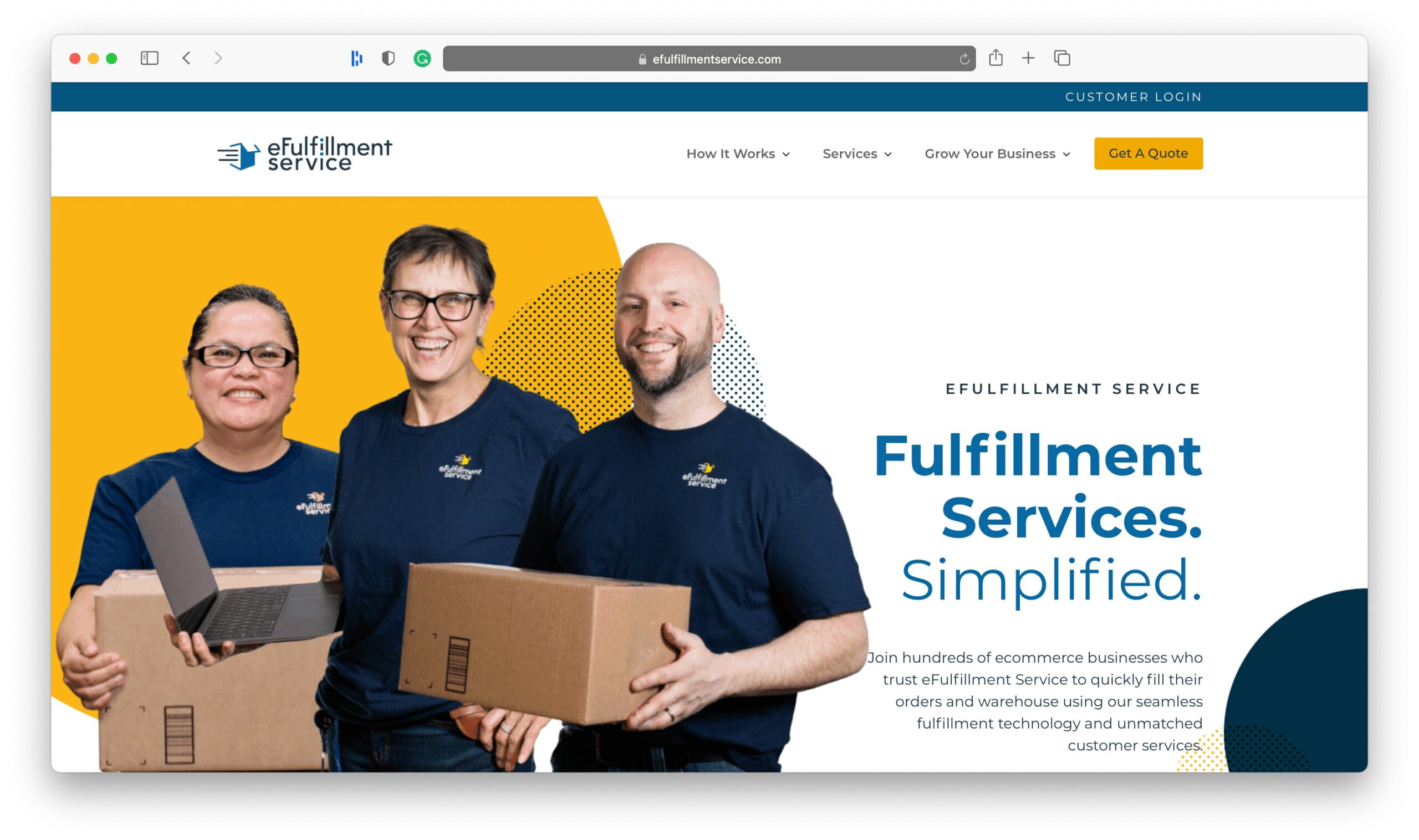 eFulfillment Traitement des petites entreprises