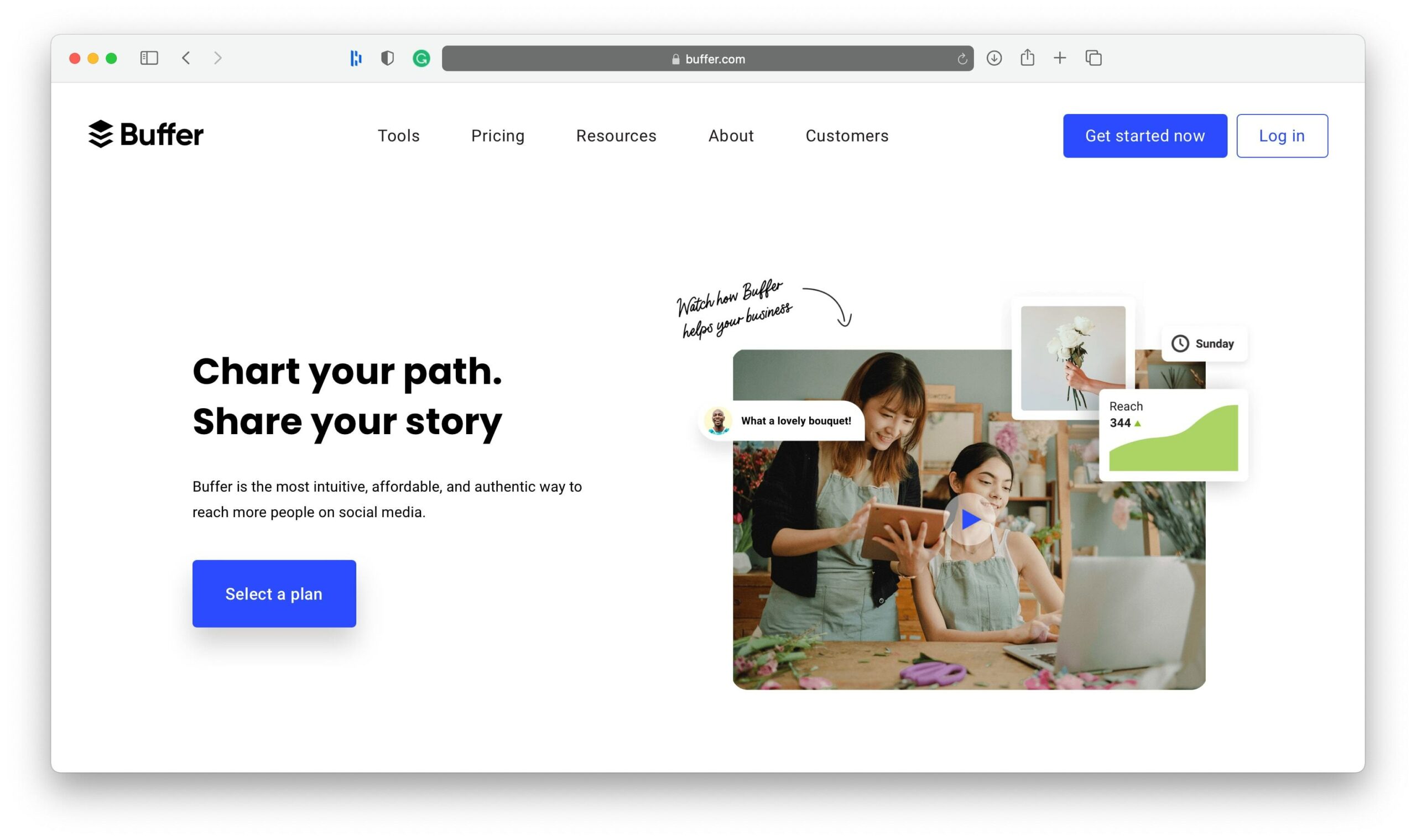 Buffer di pianificazione dei social media