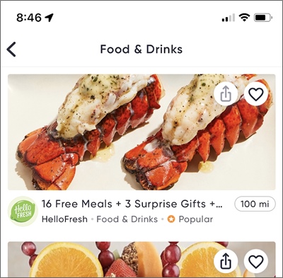 Meilen App hellofresh Angebot