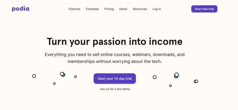 ポディアのホームページ