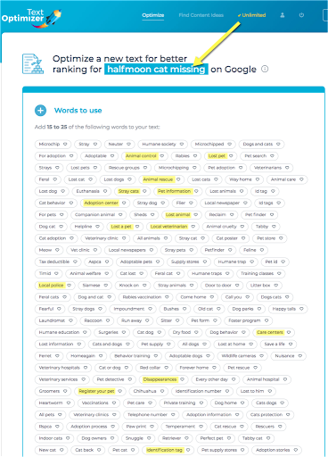 Optimizador de texto
