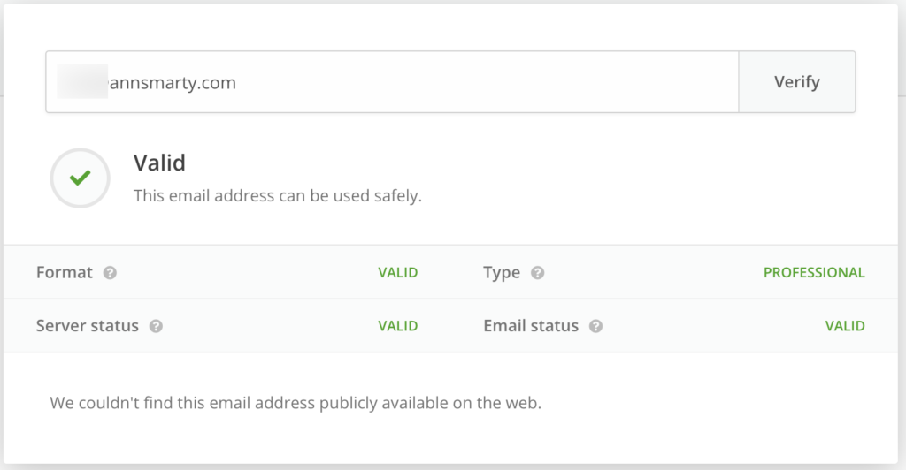 Weryfikator e-mail Huntera
