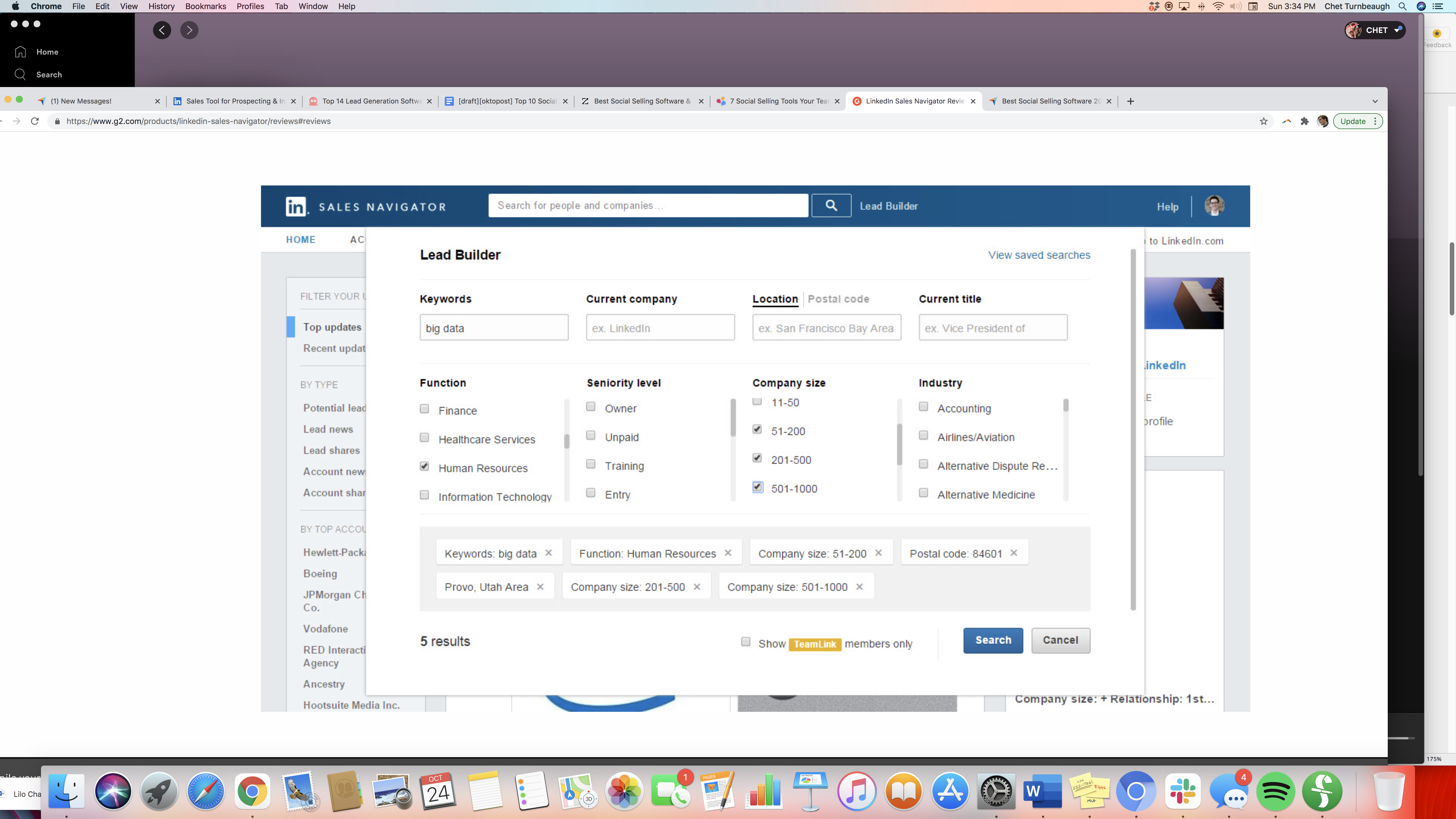 navegador de ventas de linkedin