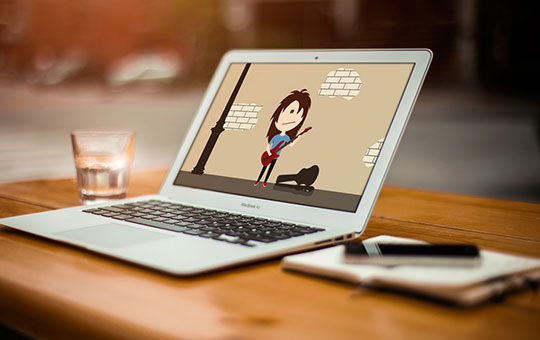 Laptop-Masa-İş-görsel-iletişim