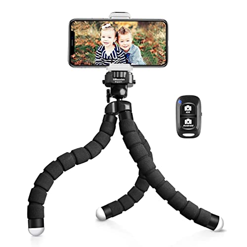 UBeesize Tripod S, Tripod Telepon Fleksibel Premium dengan Remote Nirkabel, Dudukan Tripod Mini untuk Kamera GoPro/Mobile (Ditingkatkan)