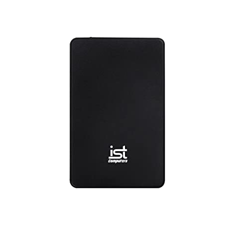 IST Komputer Ultra Slim 1TB Hard Drive Eksternal Portabel, USB 3.0, Hitam, untuk Komputer Mac dan PC Desktop Workstation PC Laptop Playstation, Xbox One, PS4, PS5 (Hitam, 1TB)