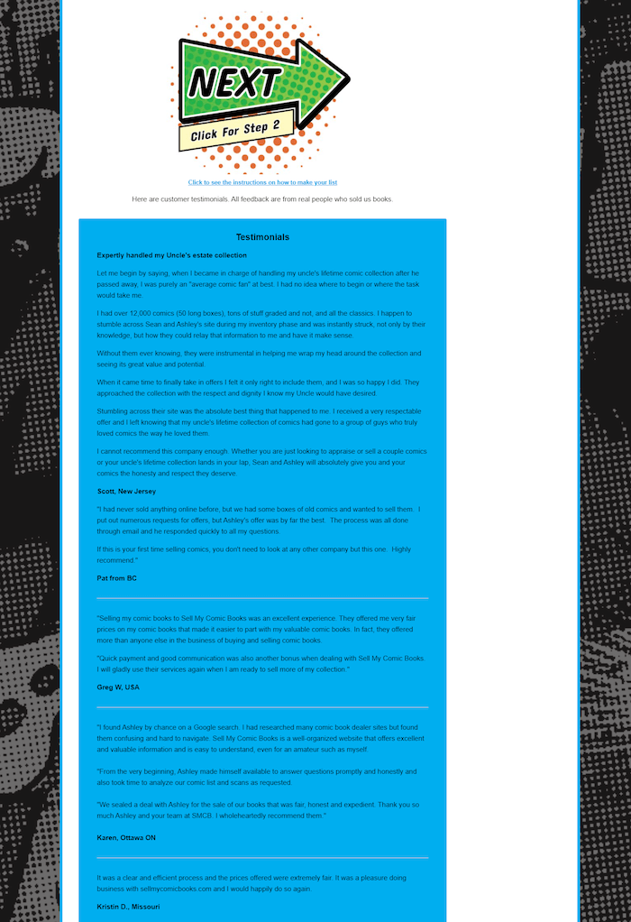 Contoh Langkah Corong dengan testimonial