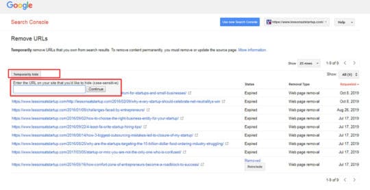 Google-search-console-webmaster-tools-tymczasowo-ukryj-adresy-URL
