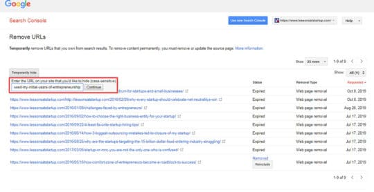 Google-search-console-webmaster-tools-tymczasowo-ukryj-URL-2