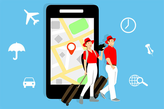 旅行旅行移动应用地图开发
