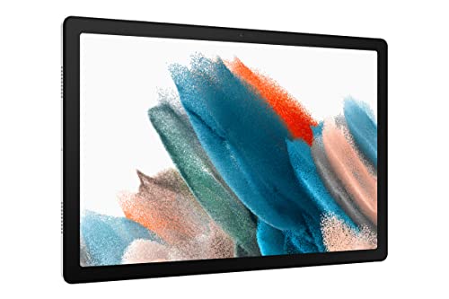 Samsung Galaxy Tab A8 Android-Tablet, 10,5-Zoll-LCD-Bildschirm, 32 GB Speicher, langlebiger Akku, Inhalte für Kinder, Smart Switch, erweiterbarer Speicher, Silber, exklusiv von Amazon
