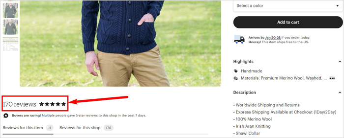 レビューを取得する