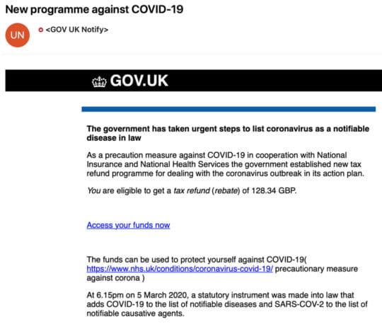 Fake-UK-reembolso de impuestos