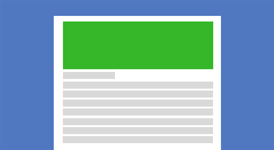 Изображение нашей истории, как оно появляется, когда вы открываете раздел