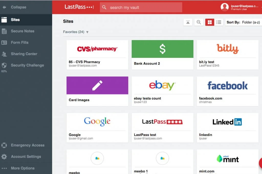 безопасность веб-сайта диспетчера паролей