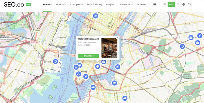 各ロケーションページにインタラクティブマップを埋め込む