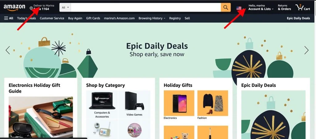 персонализированная домашняя страница