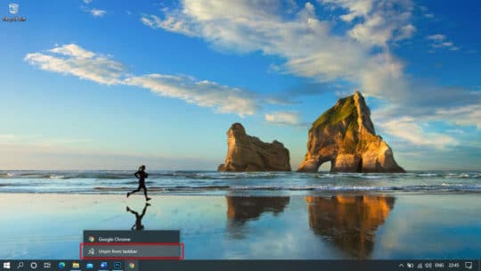 Windows-10-取消固定-不必要的任务栏项目