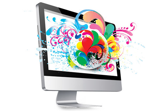 modelo de design gráfico de site