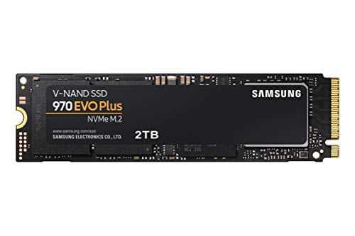 SAMSUNG 970 EVO Plus SSD 2TB - อินเทอร์เฟซ M.2 NVMe ไดรฟ์โซลิดสเตตภายในพร้อมเทคโนโลยี V-NAND (MZ-V7S2T0B/AM)