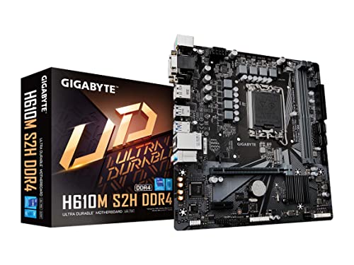 GIGABYTE H610M S2H DDR4（H610 / Intel LGA 1700 / Micro ATX /DDR4/シングルM.2/PCIe 4.0 / USB 3.2 Gen1 / Realtek GbE LAN /マザーボード）