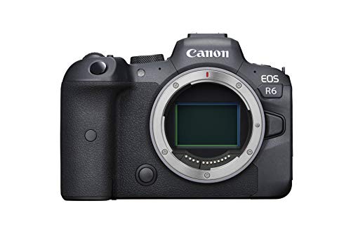 Canon EOS R6 Appareil photo sans miroir plein format avec vidéo 4K, capteur CMOS plein format, processeur d'image DIGIC X, deux emplacements pour carte mémoire SD UHS-II et jusqu'à 12 ips avec obturateur mécanique, boîtier uniquement, noir