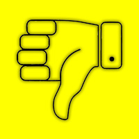 jempol ke bawah-tidak suka-kontra-negatif-buruk