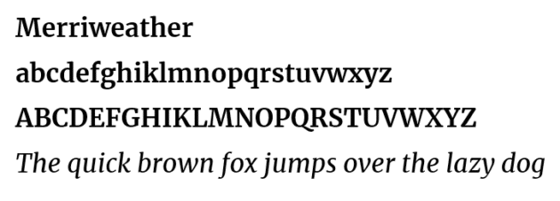 Merriweather 字體