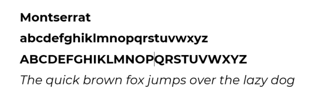 蒙特塞拉特字體