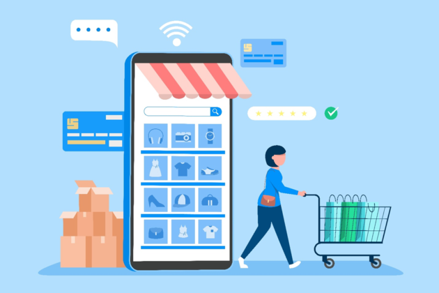 comercio electrónico-aplicación-móvil-compras en línea