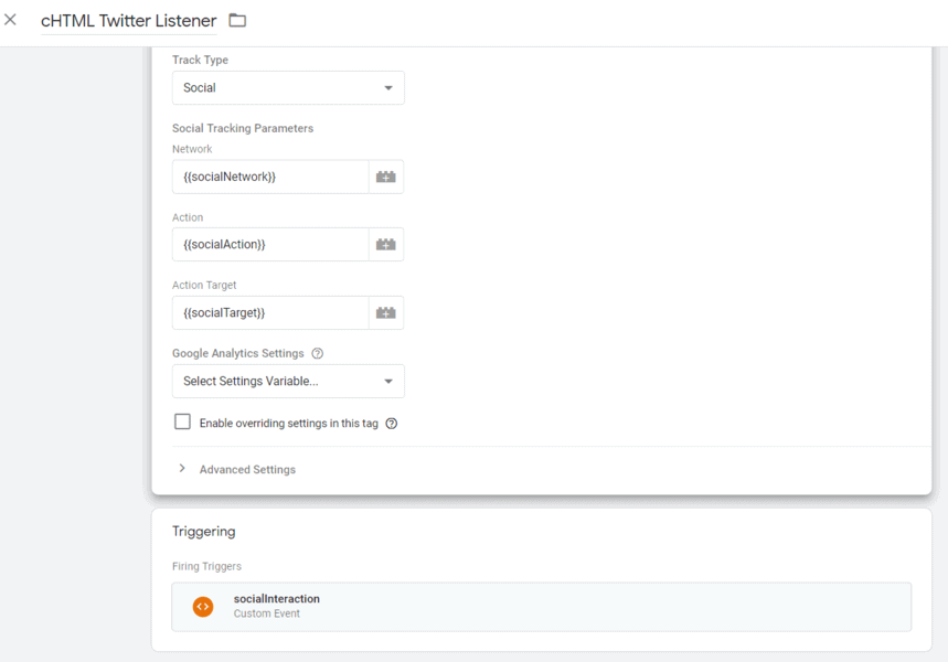 Konfiguration des Twitter-Listeners