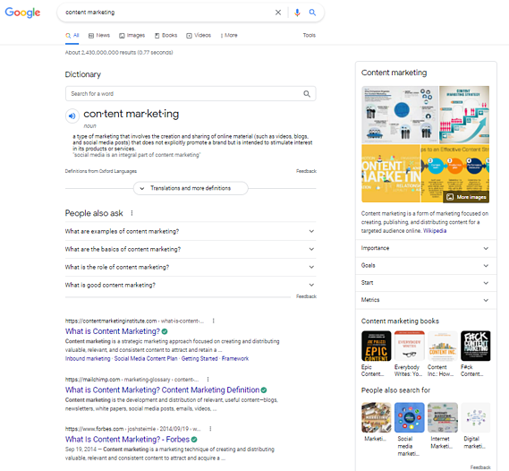 içerik pazarlama konu kümesi terimleri