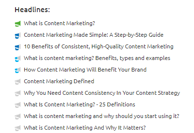 semrush konu araştırma başlıkları