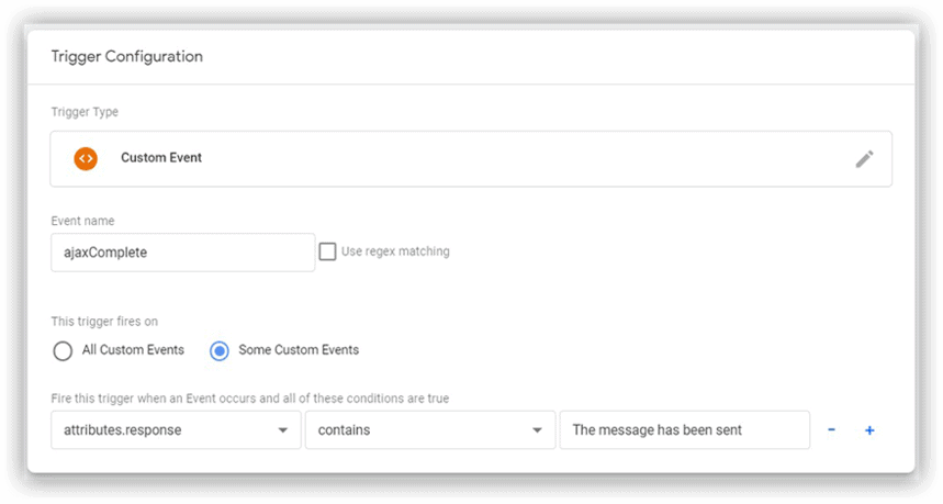 Formulaire de configuration des balises dans Google Tag Manager