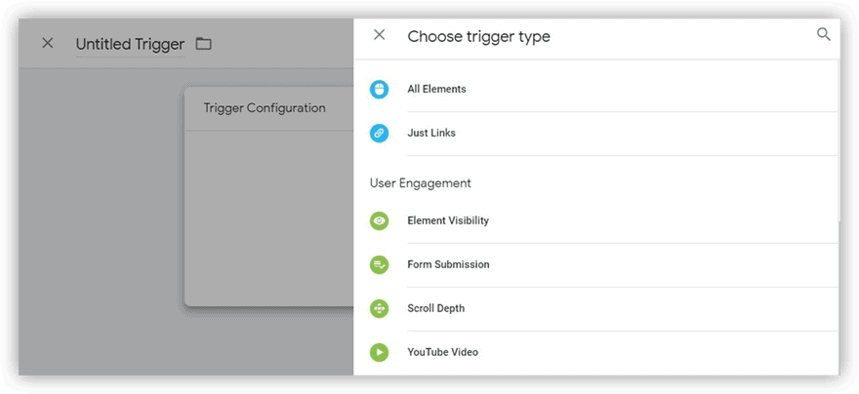 Choisir le type de déclencheur dans Google Tag Manager