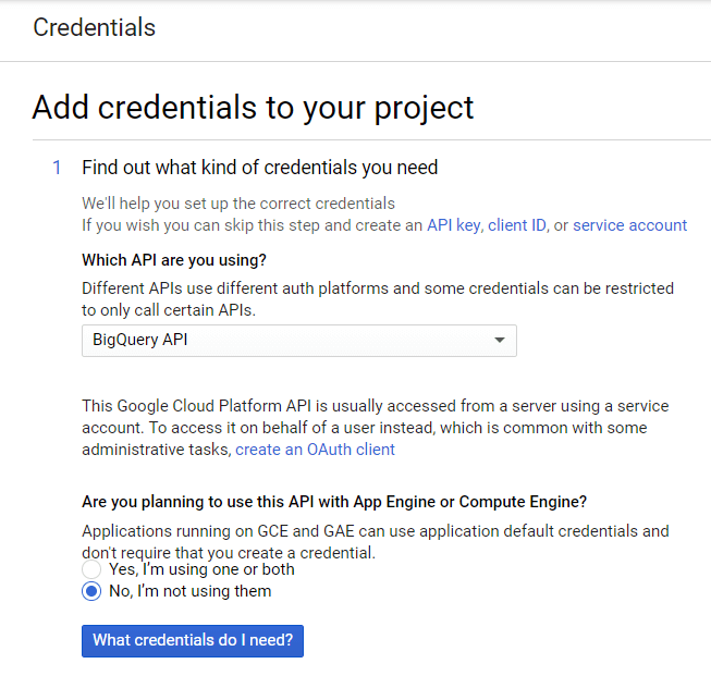 Elección de credenciales
