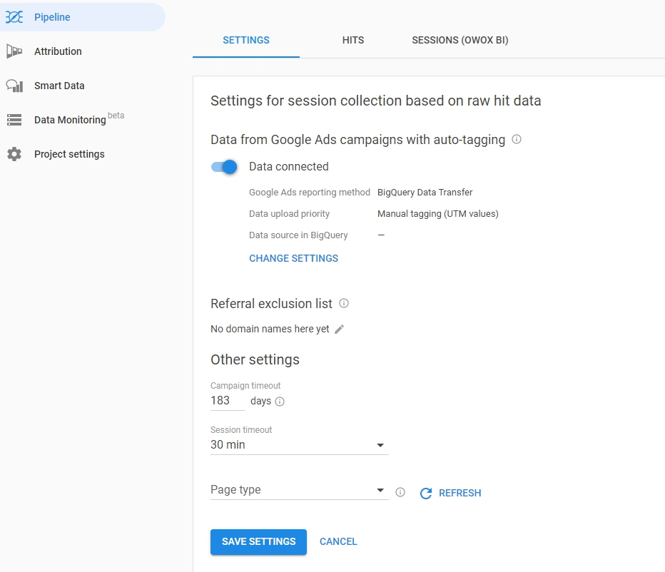 habilitar la recopilación de datos para Google Ads