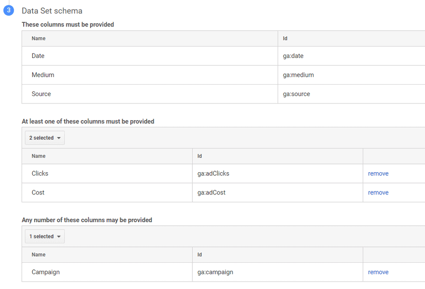 เลือกพารามิเตอร์สำหรับการนำเข้าข้อมูล