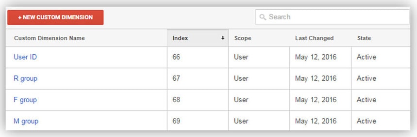 新的自定义维度